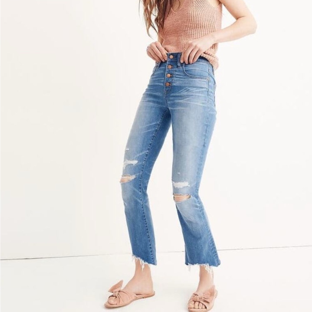 Madewell Cali Demi-Boot Distressed Raw Hem Size 25